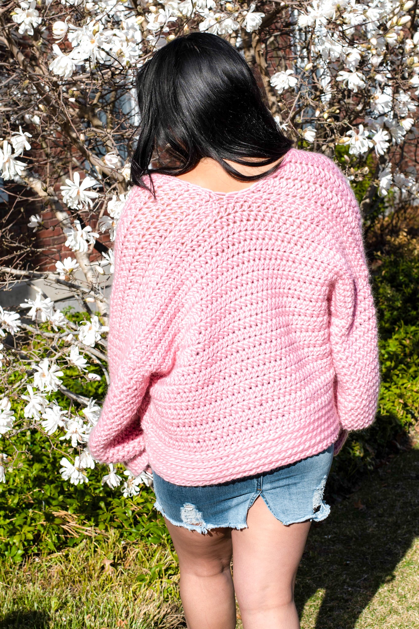 Chunky Cardigan in Strawberry