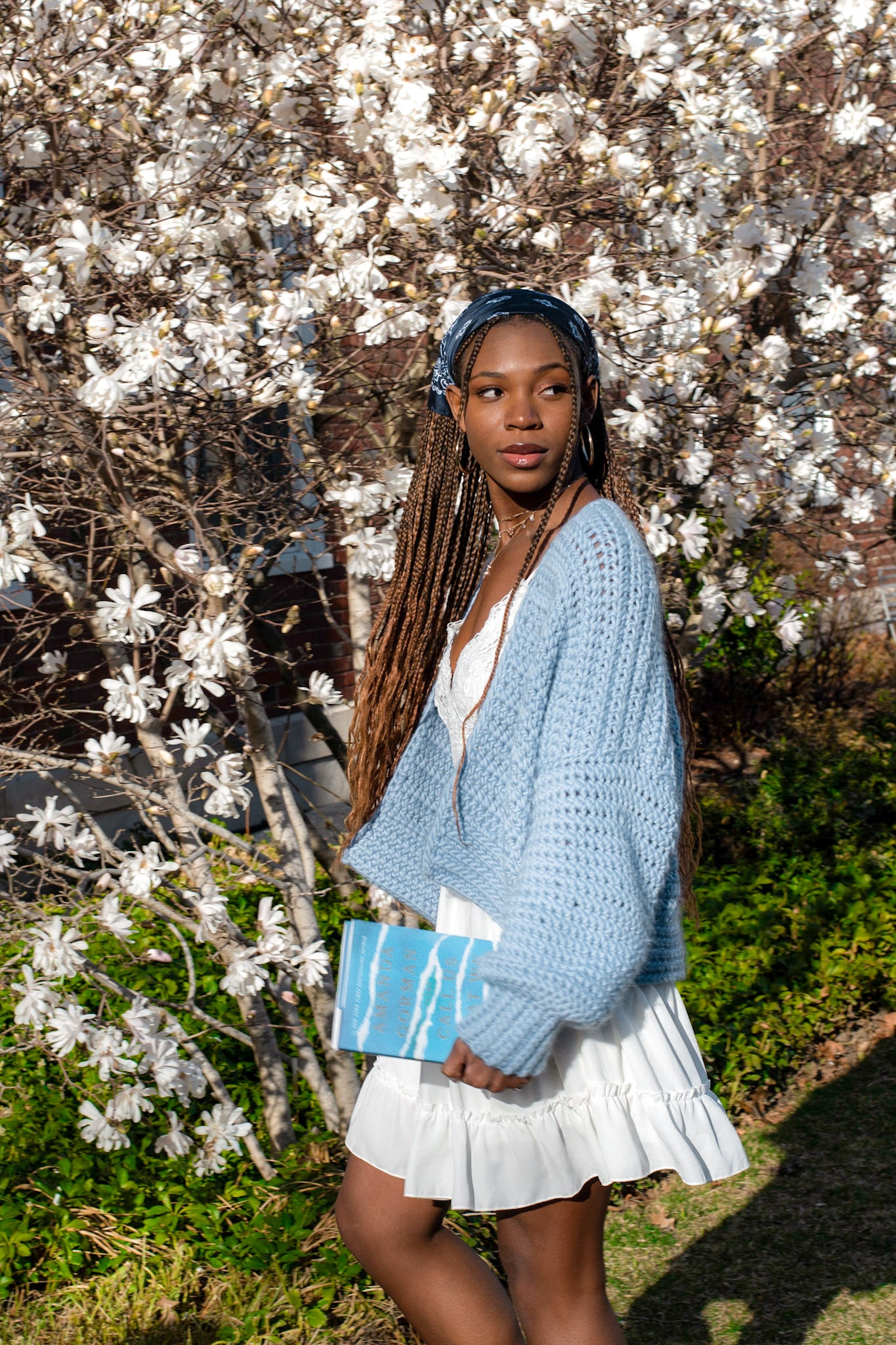 Chunky Cardigan in Sky