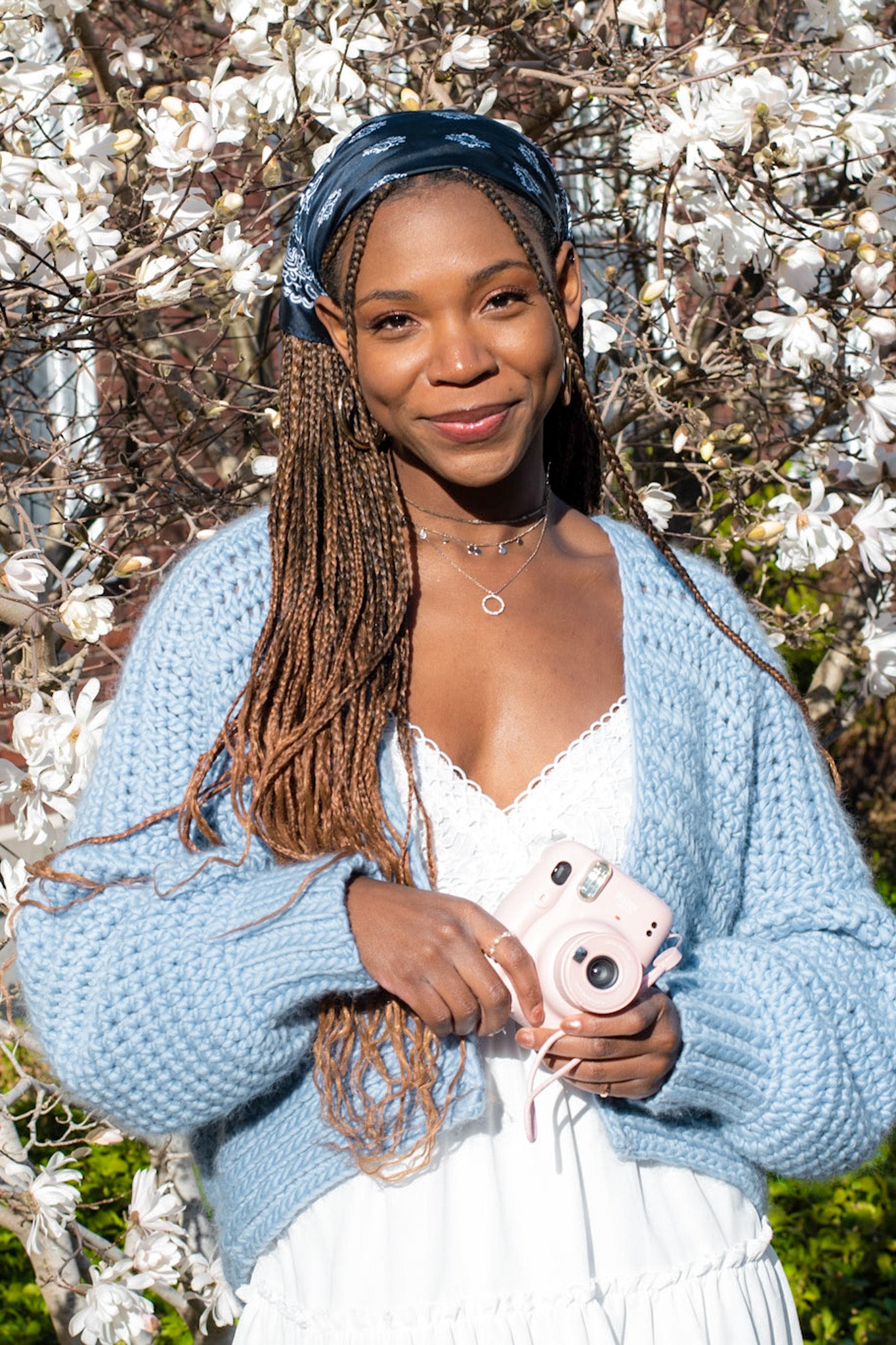 Chunky Cardigan in Sky