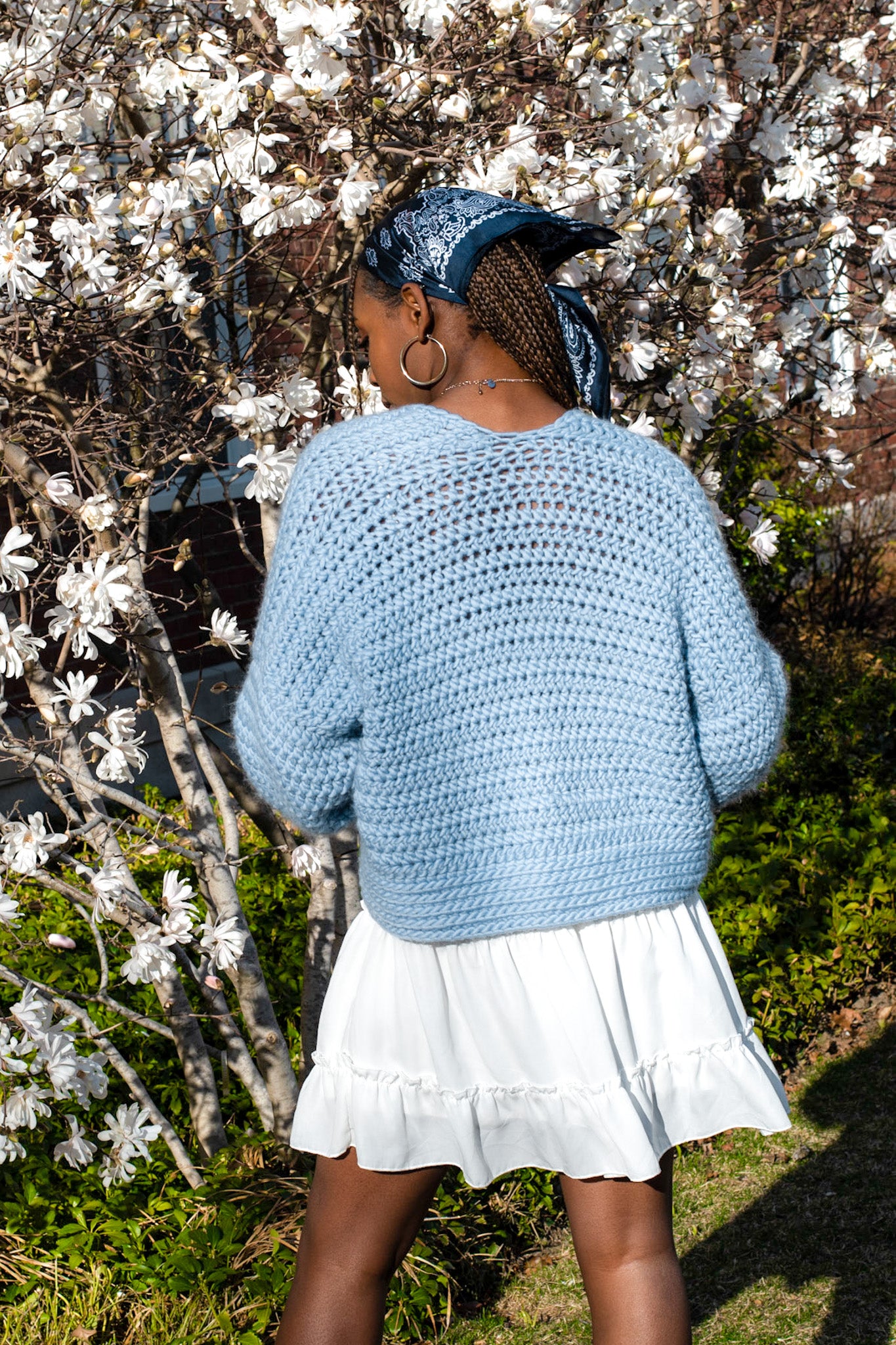 Chunky Cardigan in Sky