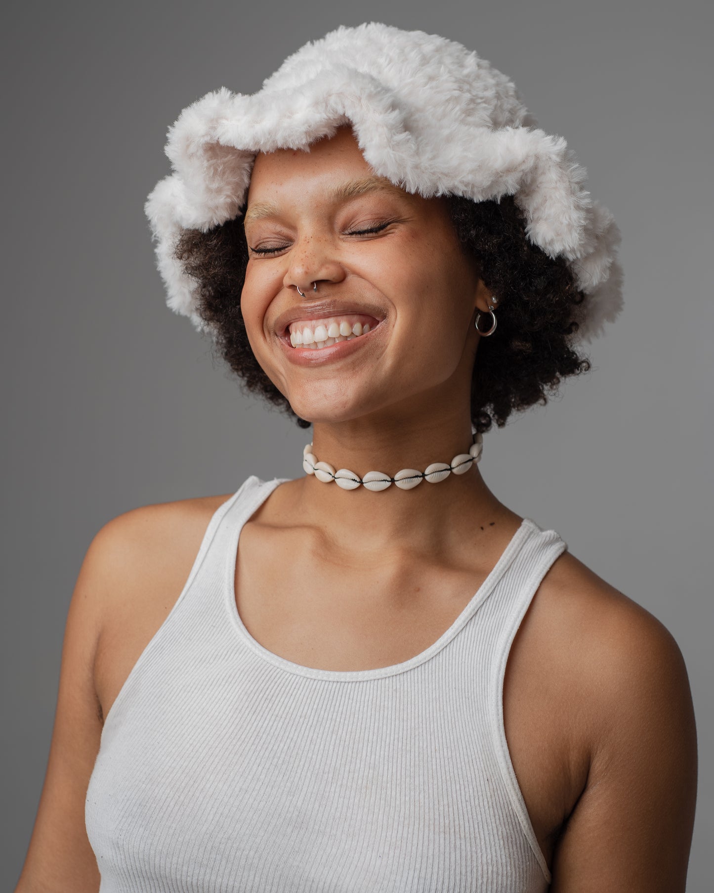 Go Faux It Bucket Hat in White