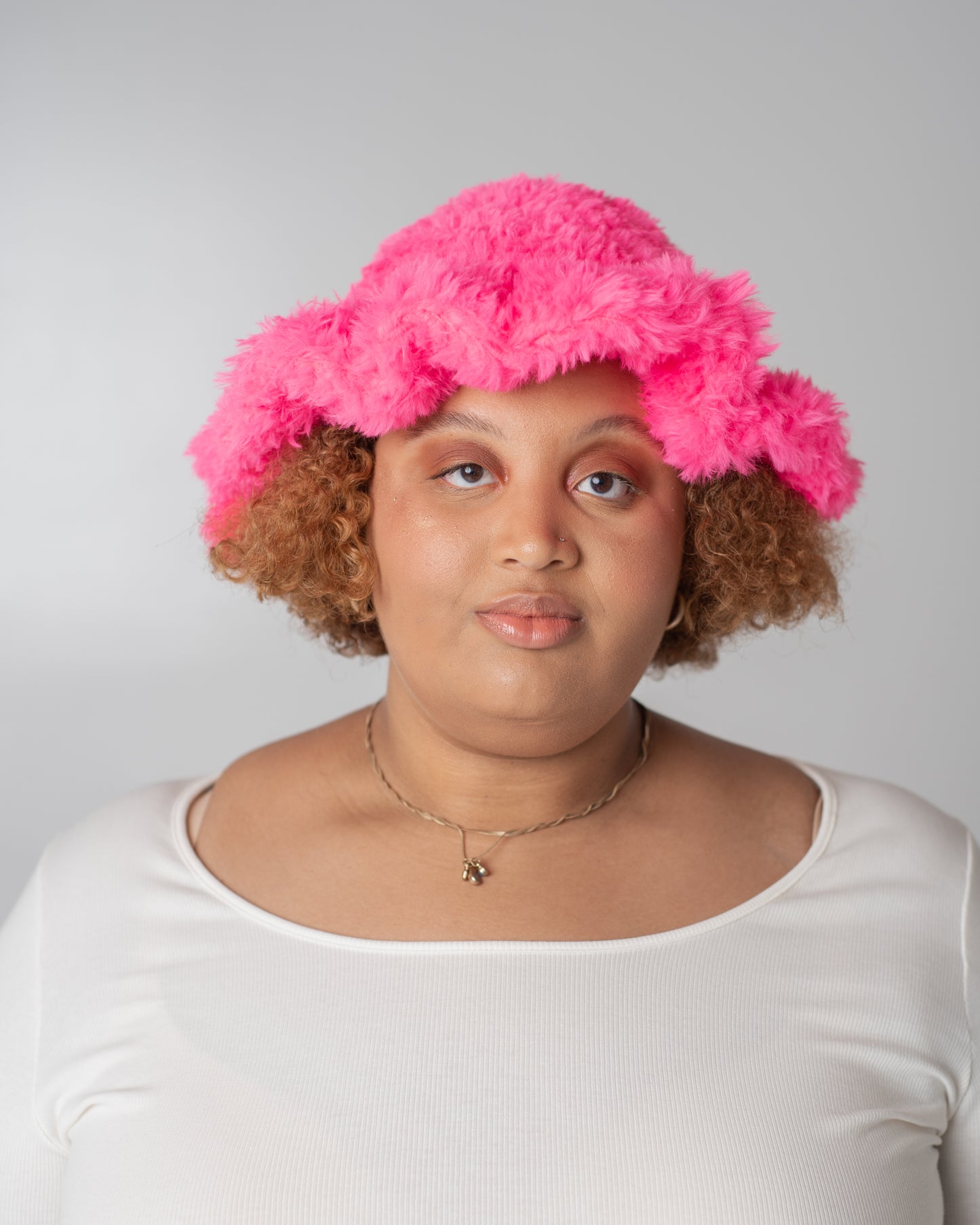 Go Faux It Bucket Hat in Bright Pink